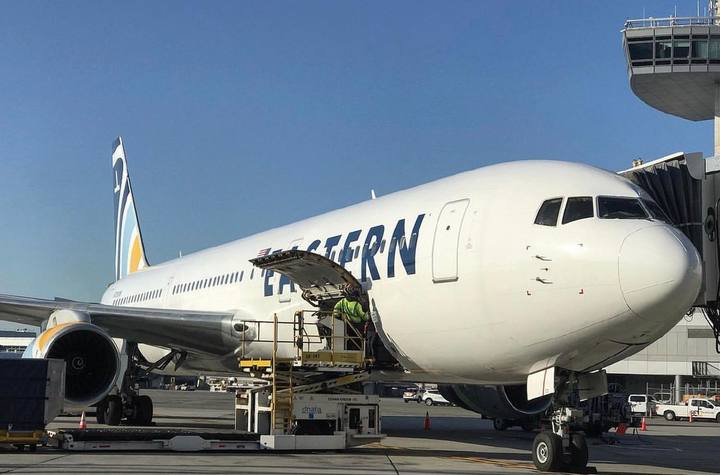Con un Boeing 767-300 co capacidad para 244 pasajeros, la compañía aérea ofrece dos vuelos por semana a Miami / Tomada de Eastern Airlines - Facebook 