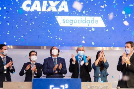 Caixa Seguridade pasó a ser la empresa Nº 189 en listar sus acciones en el Novo Mercado con el símbolo CXSE3 / Tomada de B3 - Twitter