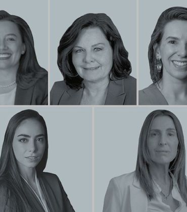 Arriba: Claudia Benavides, Baker McKenzie (izq.), Meg Kinnear, CIADI (centro); Camila Biral (der). Abajo: Krystle Baptista, CEIA (izq); María Inés Corrá, ALArb (der). 