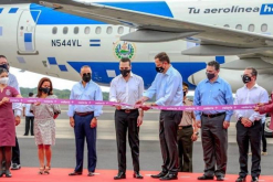 El presidente de El Salvador, Nayib Bukele, participó en el evento de inicio de operaciones de Volaris El Salvador. / Cortesía.
