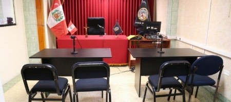 Foto referencial de salas de audiencias en Perú / Poder Judicial