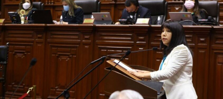 Con 68 votos a favor, 56 en contra y una abstención, el Congreso otorga confianza al gabinete liderado por Mirtha Vásquez. / Congreso de la República.