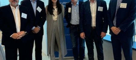 De izquierda a derecha: Paulo Rocha, Francisco Carey, Ana Sáenz, Miguel del Pino y Roger Pérez