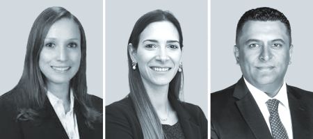 De izquierda a derecha: Melissa Morán, Maite Colmenter y Adrián Castillo.